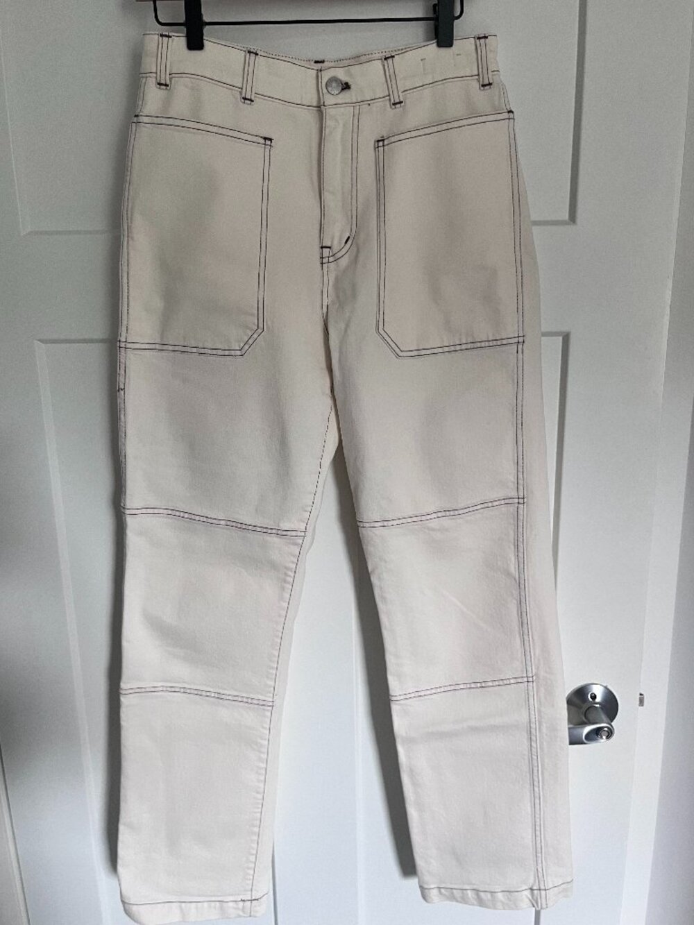 Madewell '90s straight utility jean in lighthouse wash, size 28